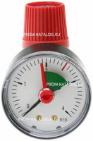 Клапан предохранительный STOUT - 1/2", сброс 3/4" (ВР/ВР, Tmax 110°C, Рн 2.5 бар, с манометром)
